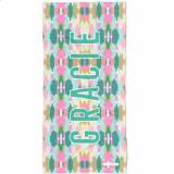 Clairebella Belmont Multi Beach Towel Green