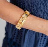 Lisi Lerch 18K Gold Plated Bee Hinged Cuff