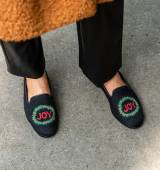  By Paige Joy Wreath Needlepoint Loafer