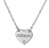 Mini Heart Personalized Diamond Accent  . . . 