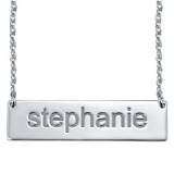 Block Letter Bar Necklace