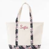 Monogrammed Vintage Rose Classic Tote
