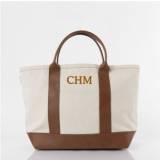 Monogrammed Kind Leather Tote