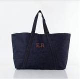Monogrammed Heritage Denim Tote