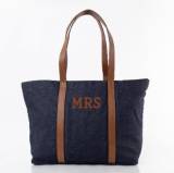 Monogrammed Heritage Denim Weekender