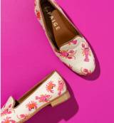 By Paige Needlepoint Loafer Pink Crab And  . . . 