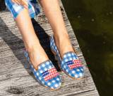 By Paige Preppy Flag Needlepoint Loafers