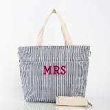 Personalized Stripes Cooler Tote