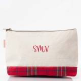 Personalized Red Plaid Clutch