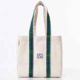Personalized Navy Plaid Four Bottle Wine  . . . 
