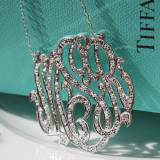 Monogrammed Diamond Necklace With CZ