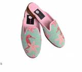 By Paige Ladies Seahorse Needlepoint Mules 