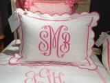 Monogrammed Bed Shams By Jane Wilner Designs