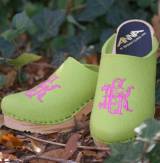 Hot Pink Royale Font On Lime Wool Upper