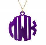 Block Monogram Acrylic Necklace