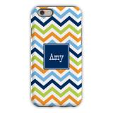 Personalized Phone Case Chevron Blue, Orange  . . . 