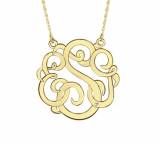 Monogrammed Pendant With Diamond Accent