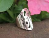 Large Oval Sterling Silver Cut Out Initial  . . . 