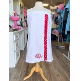 Monogrammed Towel Wrap With Ribbon Trim  
