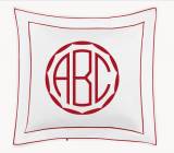 Ansonia Euro Sham 10 Ceneter Monogrammed