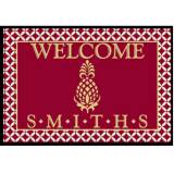 Personalized Welcome Mat With Burgundy And  . . . 