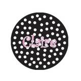 Childs Round Personalized Black And Pink  . . . 
