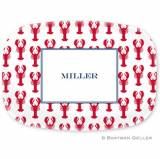 Personalized Lobsters Red Melamine Platter  . . . 