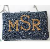  Monogrammed Beaded Boxed Evening Bag
