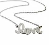 Love Script Necklace Silver Or Gold
