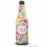 Personalized Bright Floral Bottle Koozie