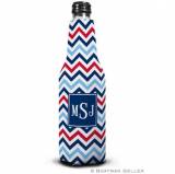 Personalized Chevron Blue & Red Bottle  . . . 
