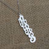 Vertical Script Monogrammed Necklace