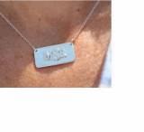 Raised Monogrammed Bar Necklace In  . . . 