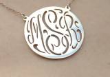 Monogrammed Hand Pierced Necklace