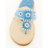 Lupine And White Palm Beach Sandals