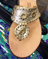 Platinum With Gold Palm Beach Sandals