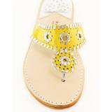 Yellow Croc With Silver Palm Beach Sandals