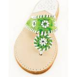 Green Croc With White Palm Beach Sandals