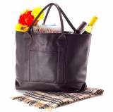 Personalized Leather Nantucket Tote In  . . . 