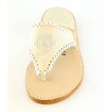 Monogrammed Sandal In Shell With White