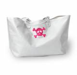 Skull And Crossbones Canvas Beach Tote