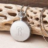 Monogrammed Initial Watch Pendant Necklace  . . . 
