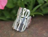 Handcut Rectangular Monogrammed Ring