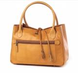 Monogrammed Leather Tassel Handbag