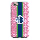 Monogrammed Phone Case Anchors Ribbon  