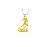 Personalized Woman Track Runner Necklace 