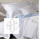 Diamond Pique Coverlet Queen Monogrammed 12