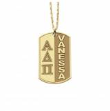 Sorority Greek Persoanlzied Dog Tag Necklace