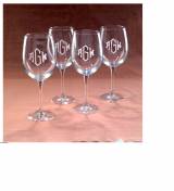 Personalized 8 Oz Wine Glasses Set Of Four