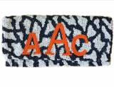 Beaded Giraffe Print Monogram Clutch